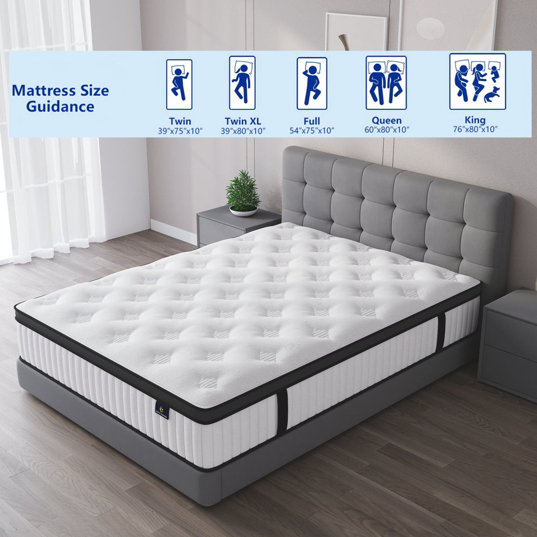 Alwyn Home 12” Memory Foam Hybrid Mattress In A Box