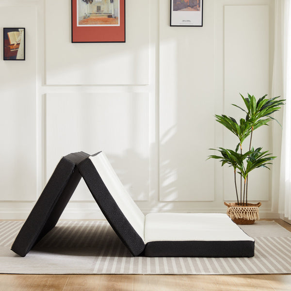 Alwyn Home Portable Tri Folding Medium Gel Memory Foam Mattress