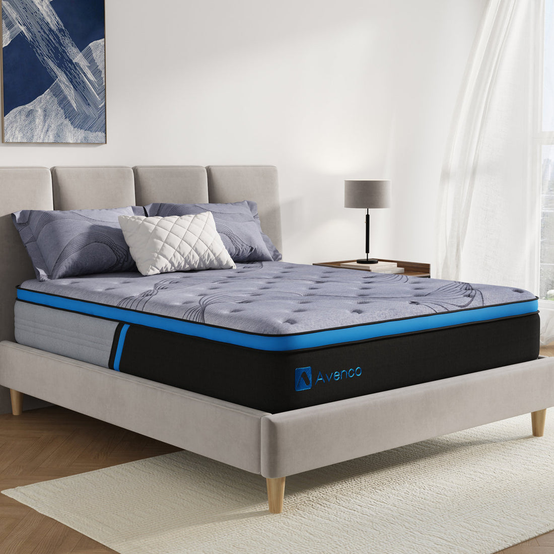 Avenco 12" Medium Cooling Gel Memory Foam Hybird Mattress In A Box