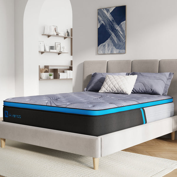 Avenco 12" Medium Cooling Gel Memory Foam Hybird Mattress In A Box