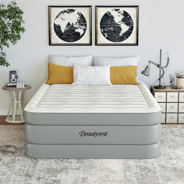Beautyrest 20 in. Luxaire Raised Air Mattress with Cool Vent Top, Auto Shutoff Pump, Durable Air-Tight Construction