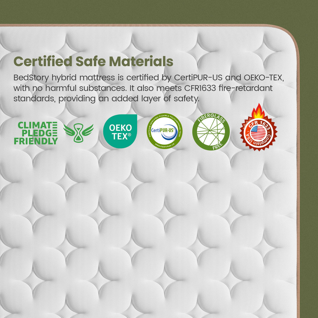 Bedstory 7-Layer Hybrid Mattress with Pocketed Coils & Dual-Zone Support - Cooling Gel Memory Foam,  CertiPUR-US/OEKO-TEX/C,No Fiberglass