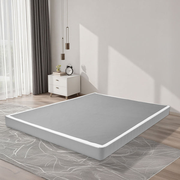 Box Spring, 5.1 in Mattress Foundation, 3500 lbs Max Weight Capacity, 79.1 x 59.6 x 5.1 in, Queen Size Bed Frame with Washable Fabric Cloth, Heavy-Duty Metal Frame for Queen Bed, Easy Assembly