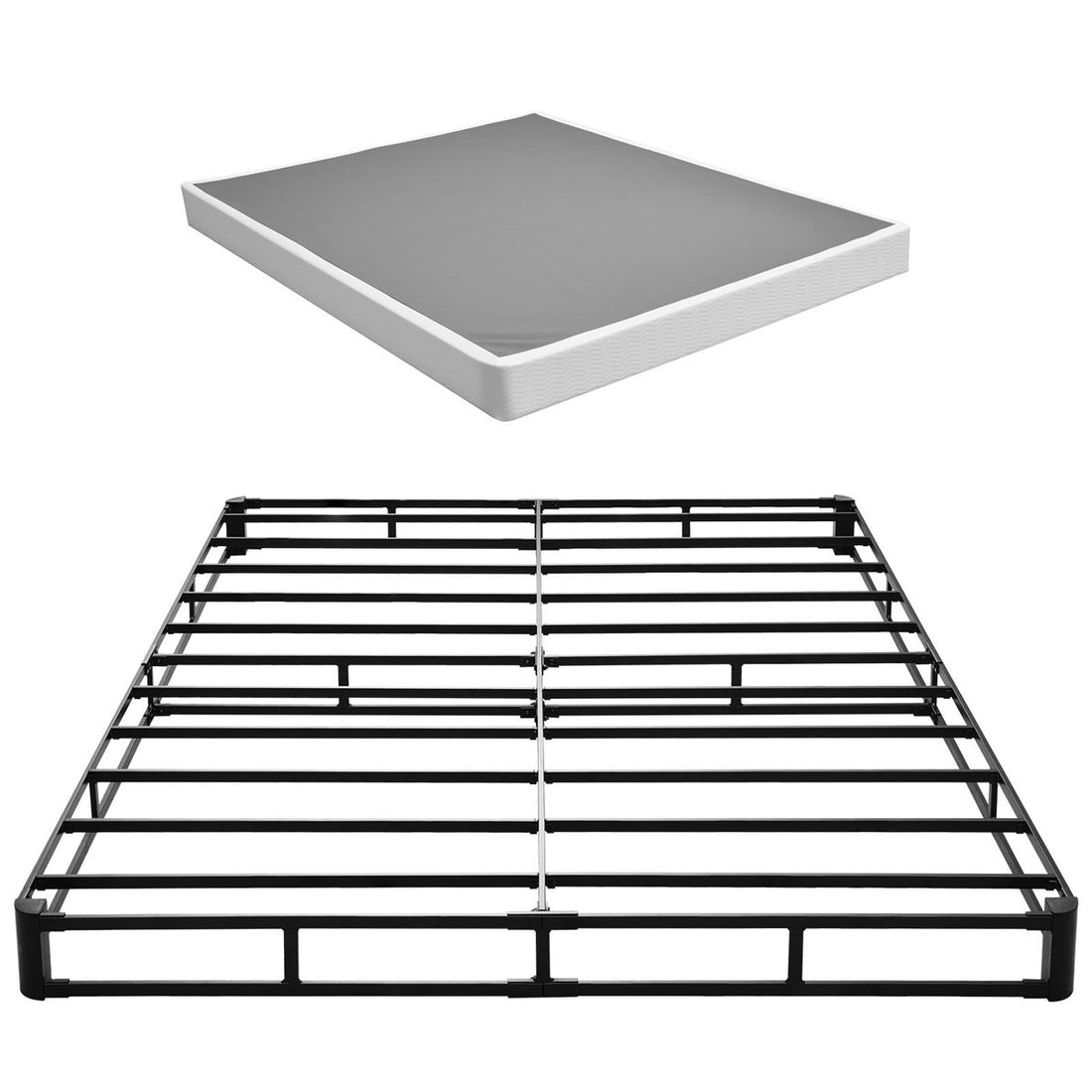 Box Spring, 5.1 in Mattress Foundation, 3500 lbs Max Weight Capacity, 79.1 x 59.6 x 5.1 in, Queen Size Bed Frame with Washable Fabric Cloth, Heavy-Duty Metal Frame for Queen Bed, Easy Assembly