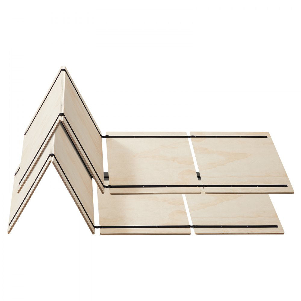 Bunkie Board, 0.4 in Foldable Bed Board Slats with Connection, Wooden Mattress Support forBed, Support Under Mattress Boards, Ready to Use, 8 Piece, Burlywood