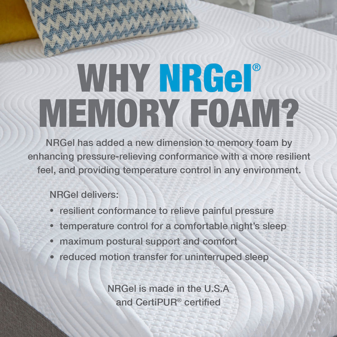 Comforpedic From Beautyrest  Medium HYPURGel Memory Foam Mattress