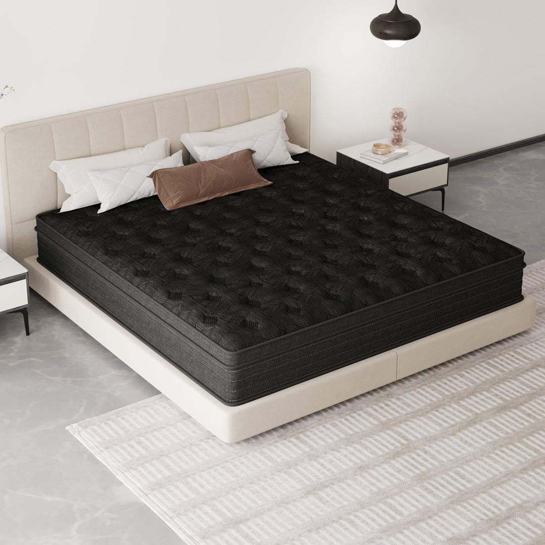 Cooling Gel Memory Foam Hybrid Mattress - Breathable Innerspring Support, Pressure Relieving Sleep, Certipur Certified, Bed-In-A-Box