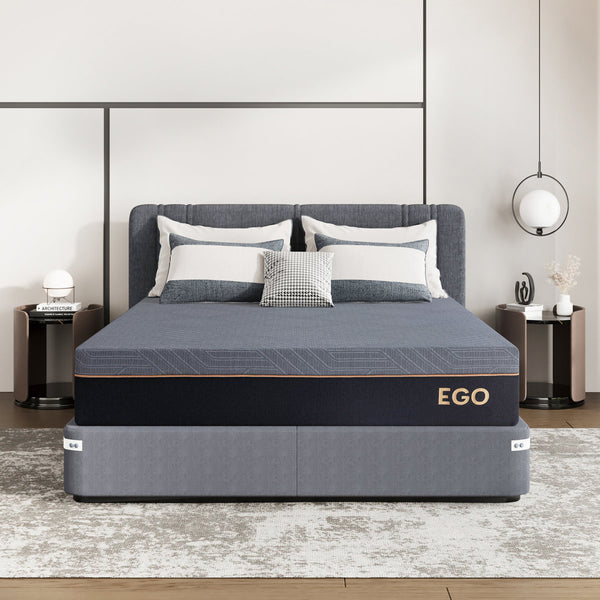 EGOHOME 12" Medium Copper Infused Gel Memory Foam Mattress