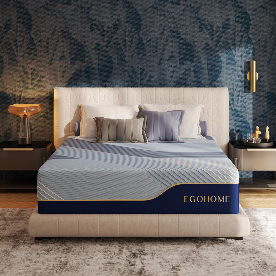 EGOHOME 12“ Medium Copper-Infused Gel Memory Foam Mattress in a Box