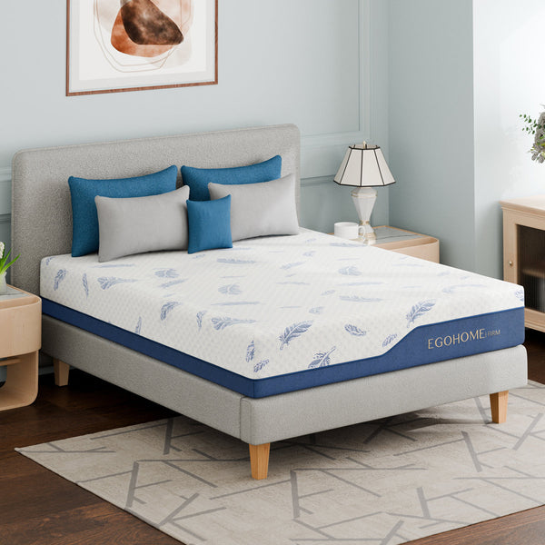 EGOHOME 8" Firm Gel Cooling Breathable Memory Foam Mattress in a Box with CertiPUR-US