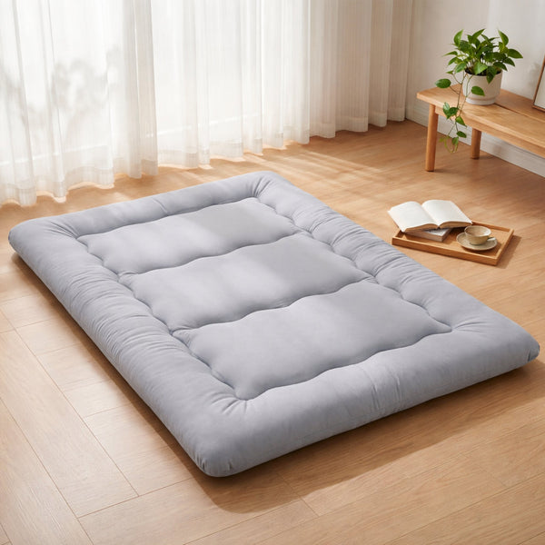 Floor Mattress Futon, Foldable Tatami Sleeping Mat with Washable Cover for Camping, Guest