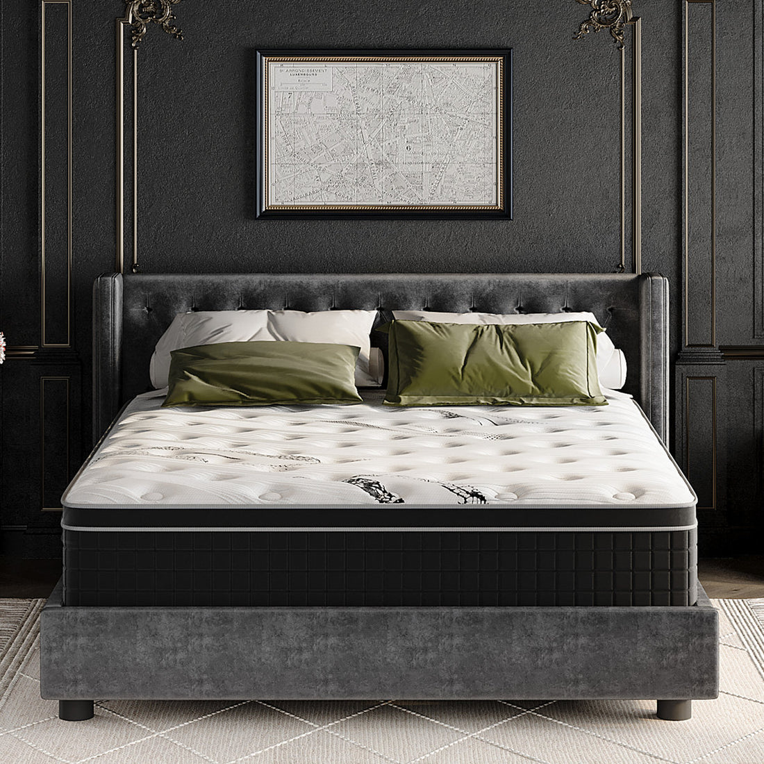 Full Size 12" Hybrid Medium Cooling Gel Memory Foam Mattress in a Box