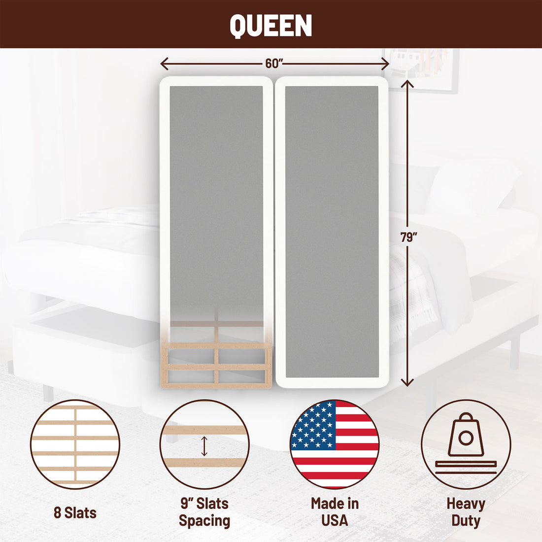 Fully Assembled Traditional Box Spring/Foundation For Mattress