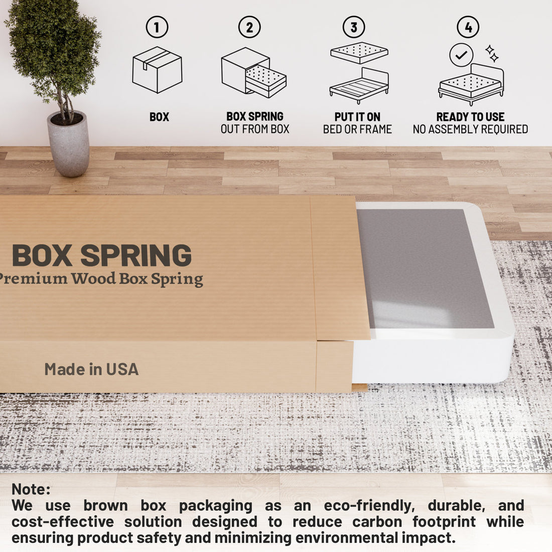 Fully Assembled Traditional Box Spring/Foundation For Mattress