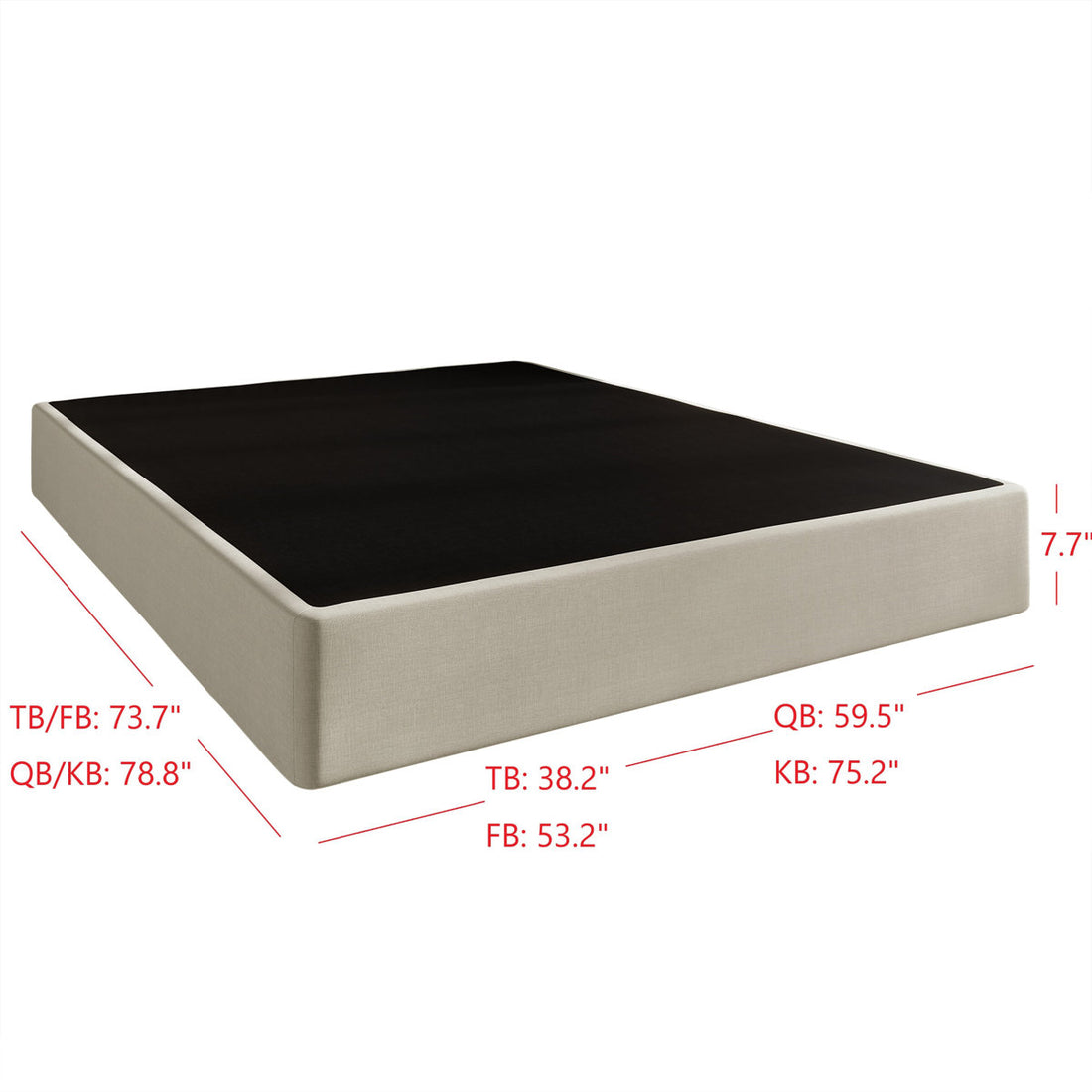 Gajare 8" Metal Box Spring, Queen