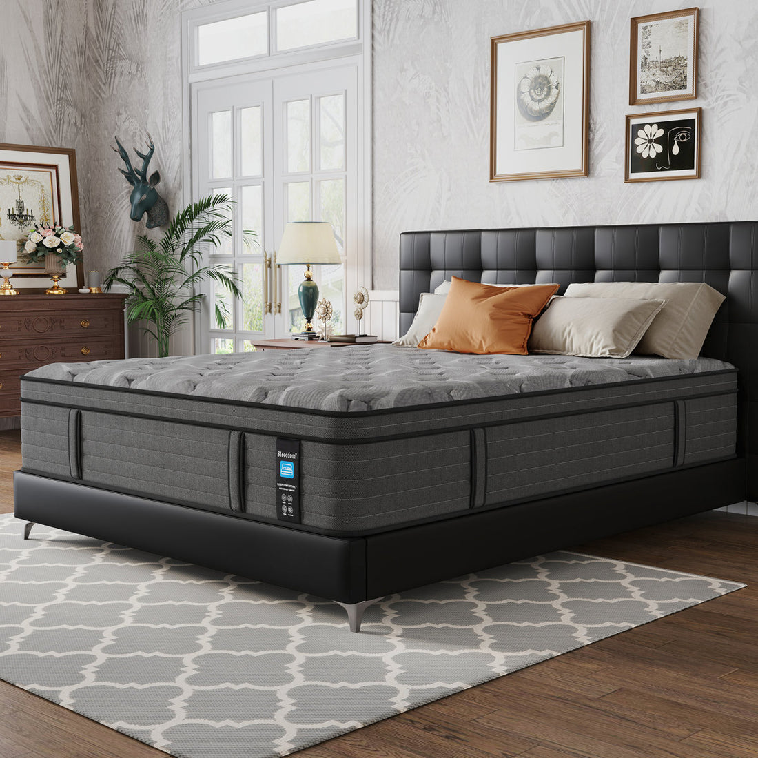 Jarrettsville 14" Firm and Comfortable King Size Hybrid Mattress with Gel Memory Foam & Pressure Relief
