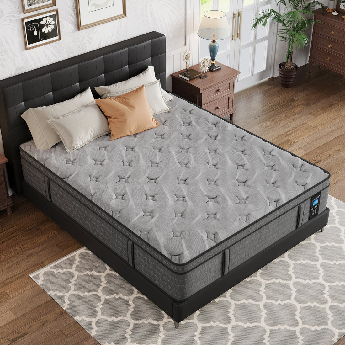 Jarrettsville 14" Firm and Comfortable King Size Hybrid Mattress with Gel Memory Foam & Pressure Relief