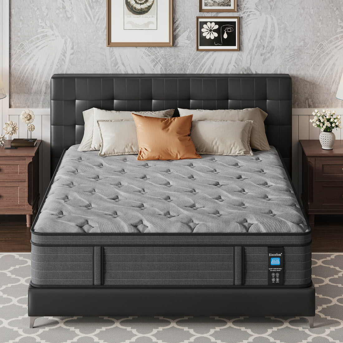 Jarrettsville 14" Firm and Comfortable King Size Hybrid Mattress with Gel Memory Foam & Pressure Relief