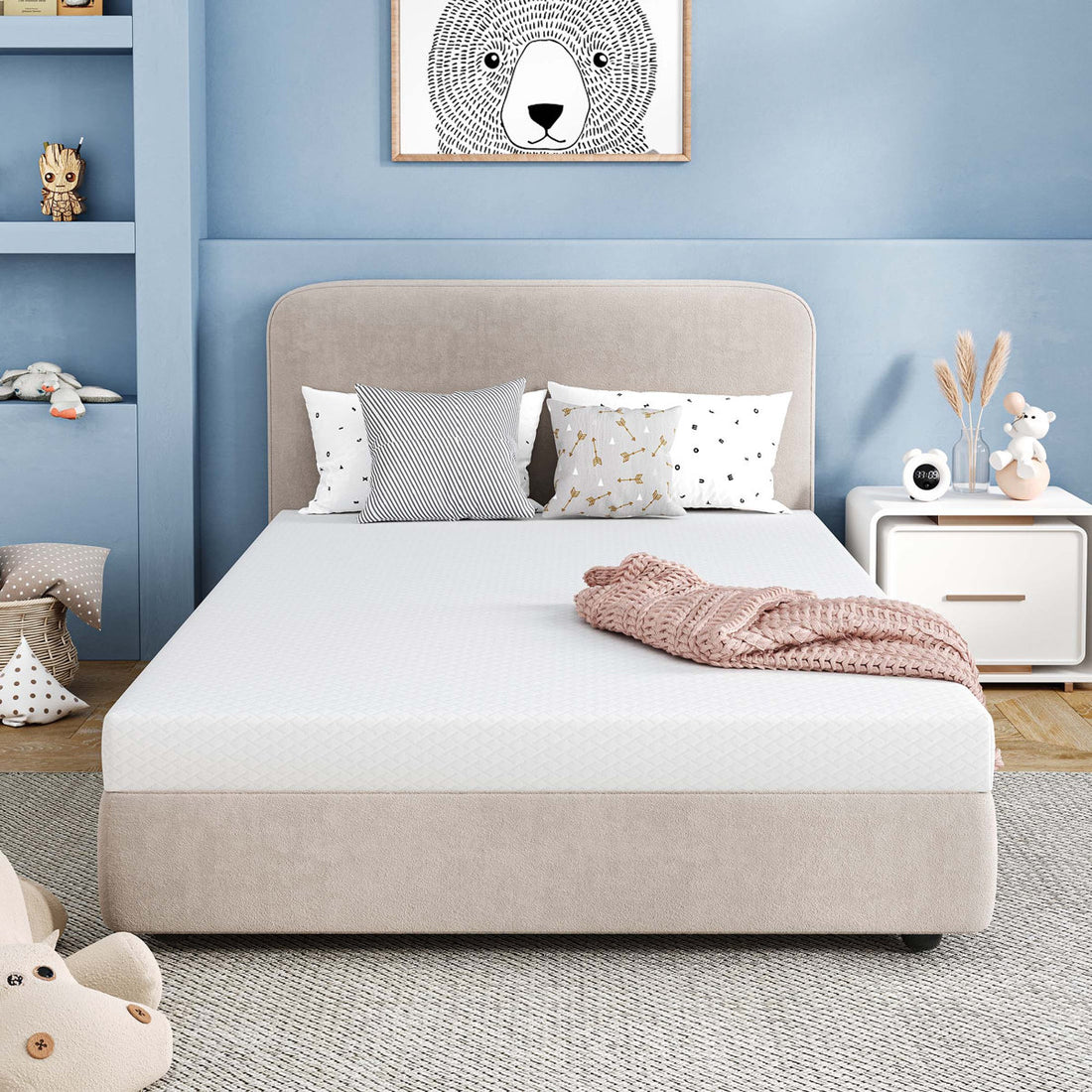 Kids 5" Green Tea Infused Medium Memory Foam Mattress