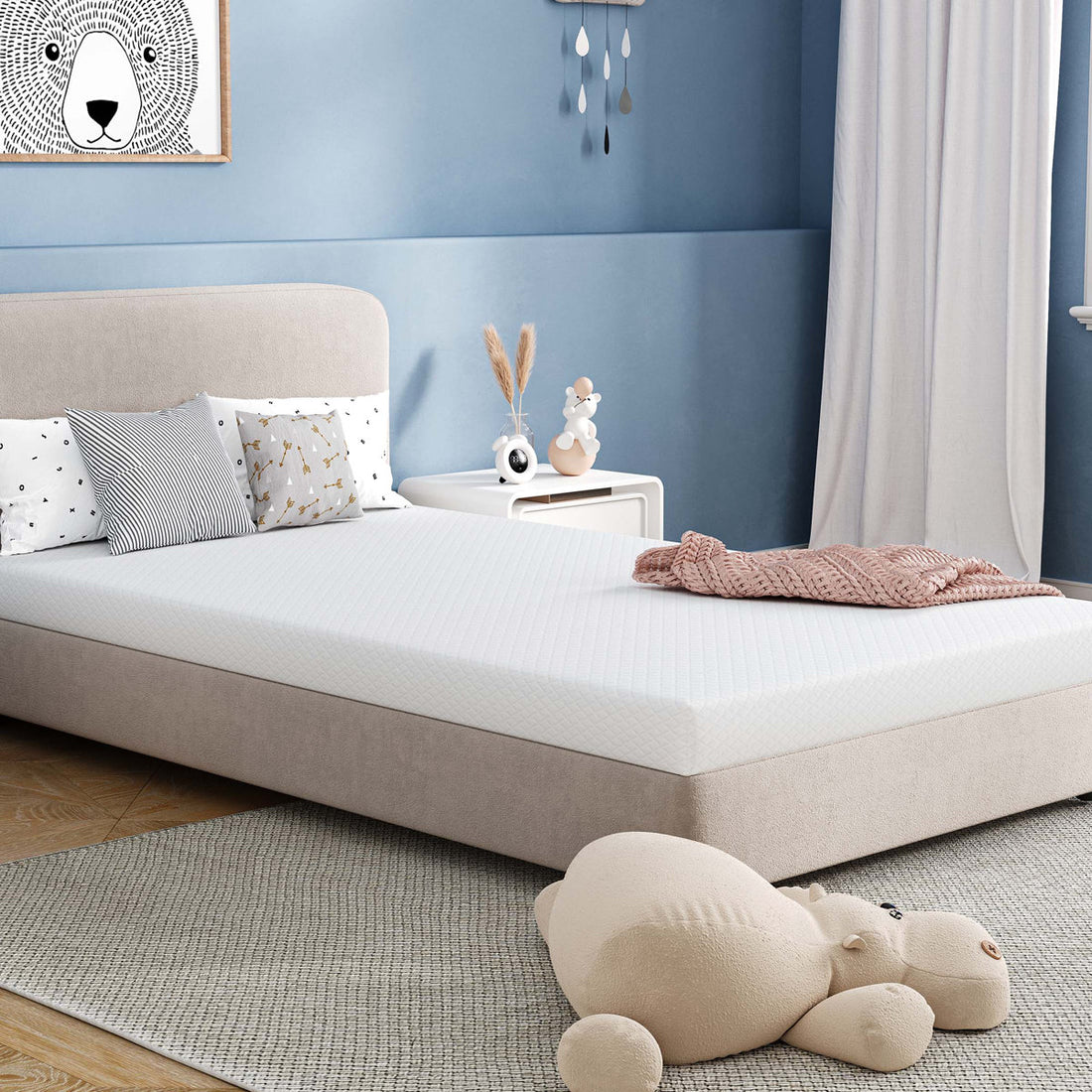 Kids 5" Green Tea Infused Medium Memory Foam Mattress
