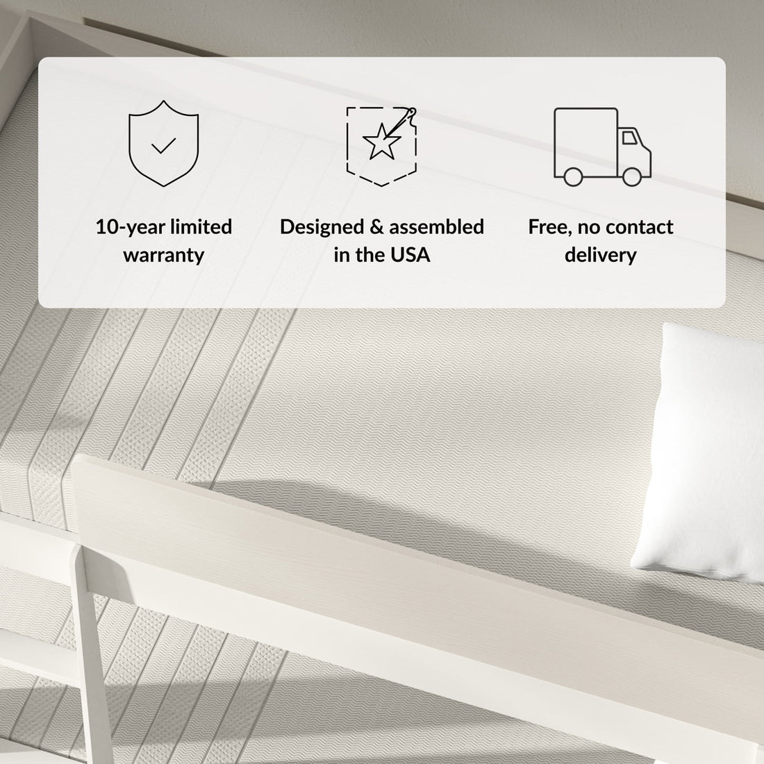 Leesa 7.5'' Medium Kids Memory Foam Mattress