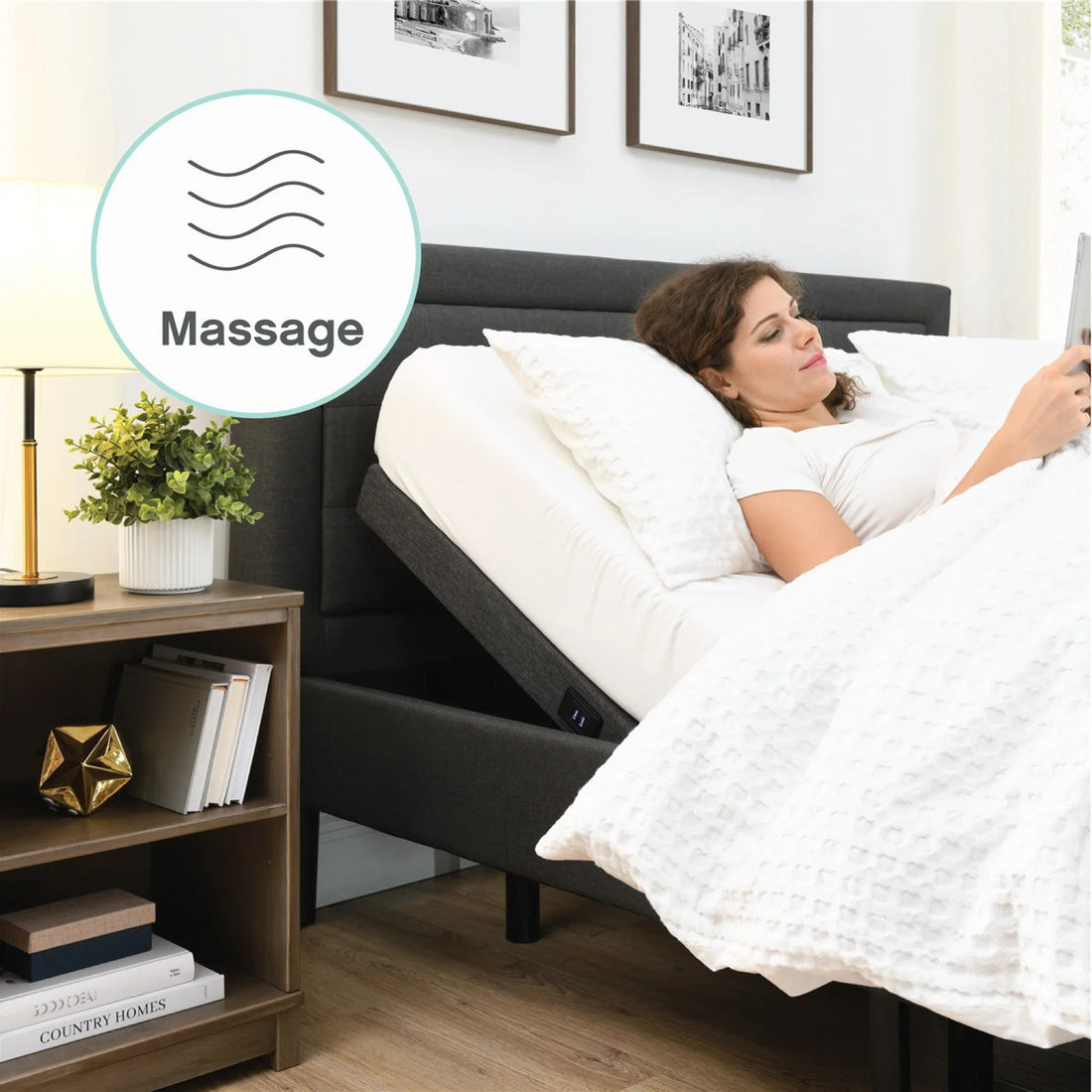 Massaging Zero Gravity Adjustable Bed with Wireless Remote - Sleep by Wayfair™