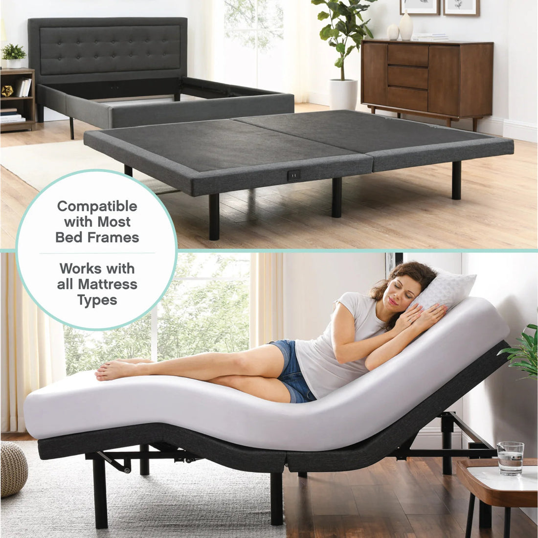 Massaging Zero Gravity Adjustable Bed with Wireless Remote - Sleep by Wayfair™