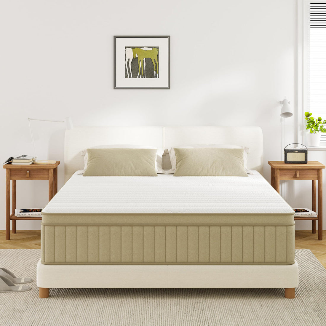 Mattress  10&14Inch Firm Mattress In A Box,Hybrid Memory Foam Mattress With Individual Pocket Spring For Motion Isolation & Pressure Relief, Certipur-US