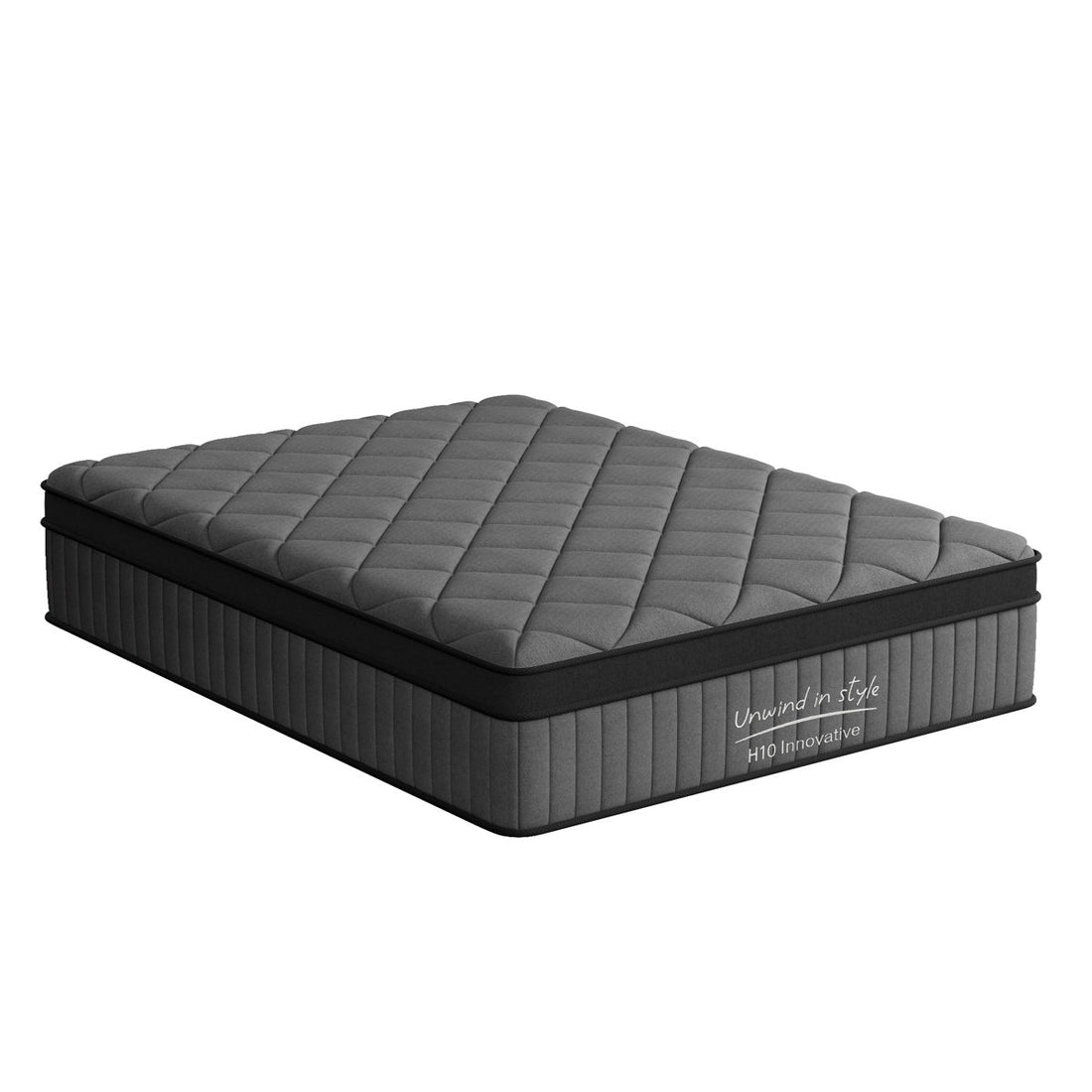 Mattress Queen Size 12 Inch, Mattress with Gel Memory Foam and Pocket Springs, Euro Top Medium Firm, Black