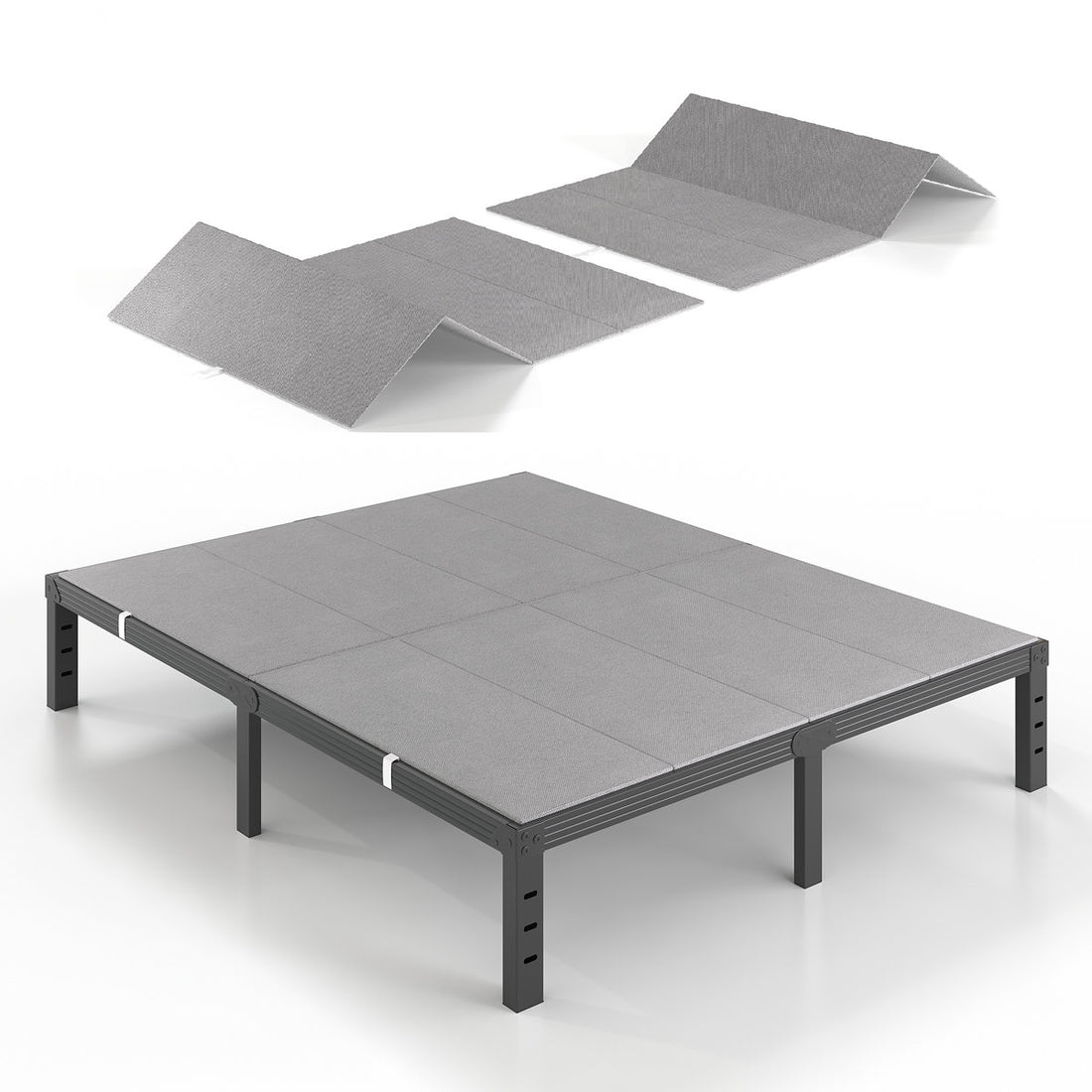 Mattress Support Split Bunkie Board, Slats With Cover