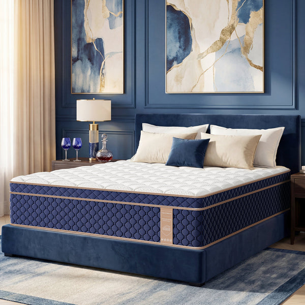 Medium Firm Gel Memory Foam Hybrid Pocket Spring Mattress in a Box, Pressure Relief, Motion Isolation