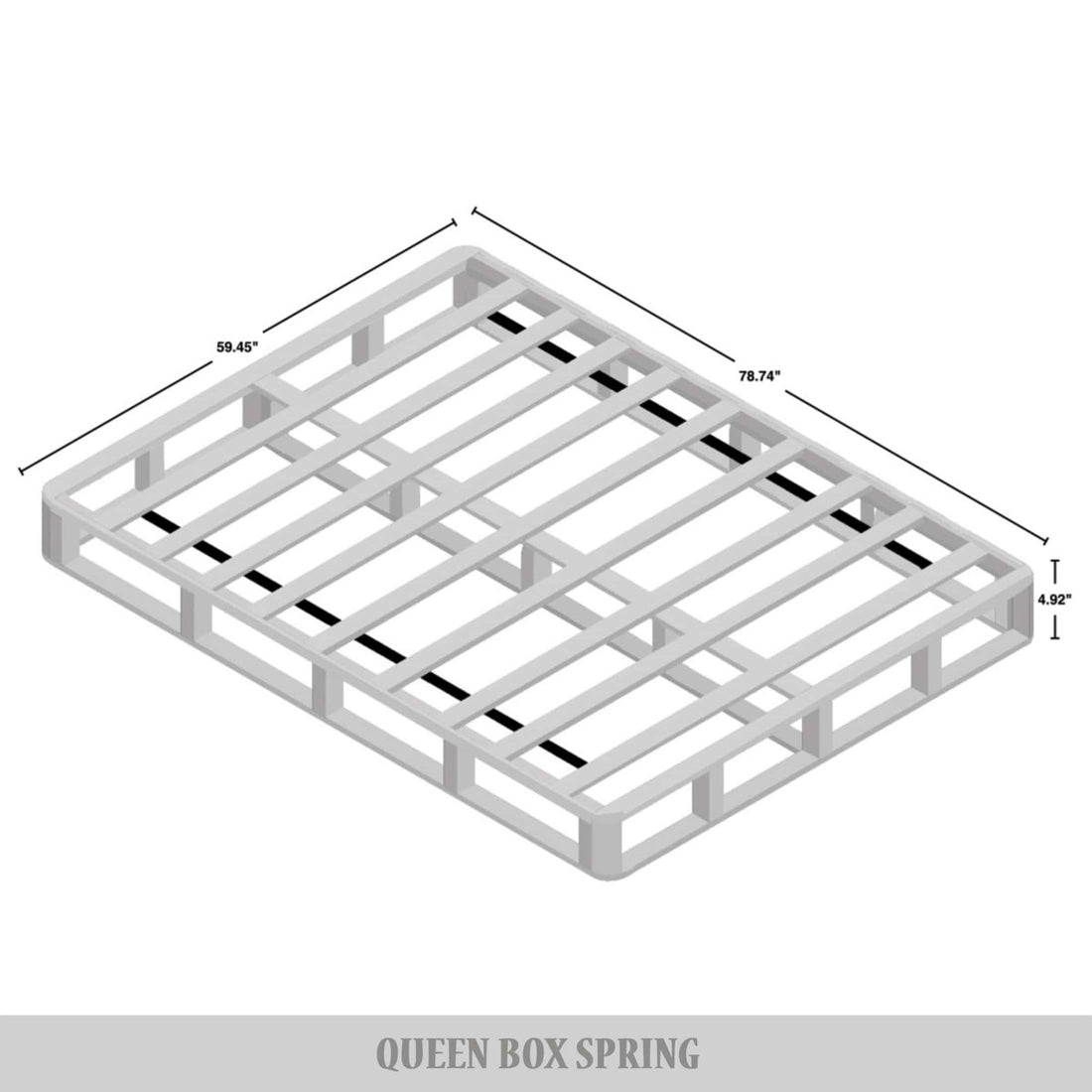 Nickalls 4.92'' Wood Box Spring