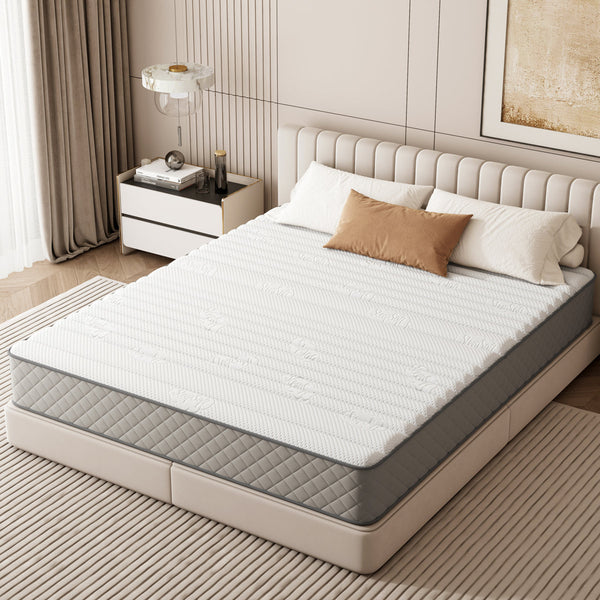 Noren Quilted Top 12" Queen Mattress Memory Foam Medium Firm Hybrid Mattress in a box With Certipur-us, Pocket Spring