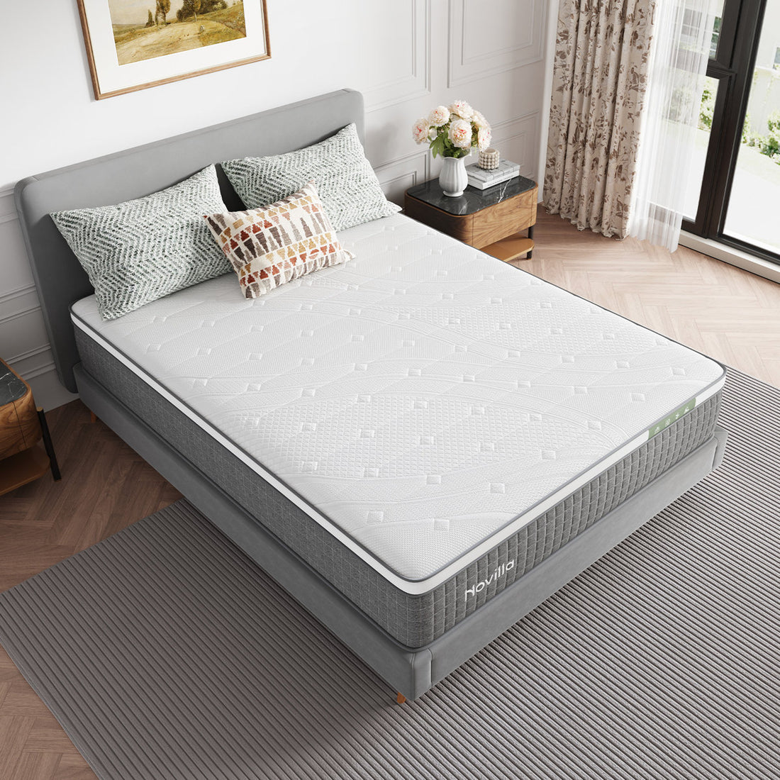 Novilla 10"/12"/14" Gel Memory Foam Hybrid Mattress