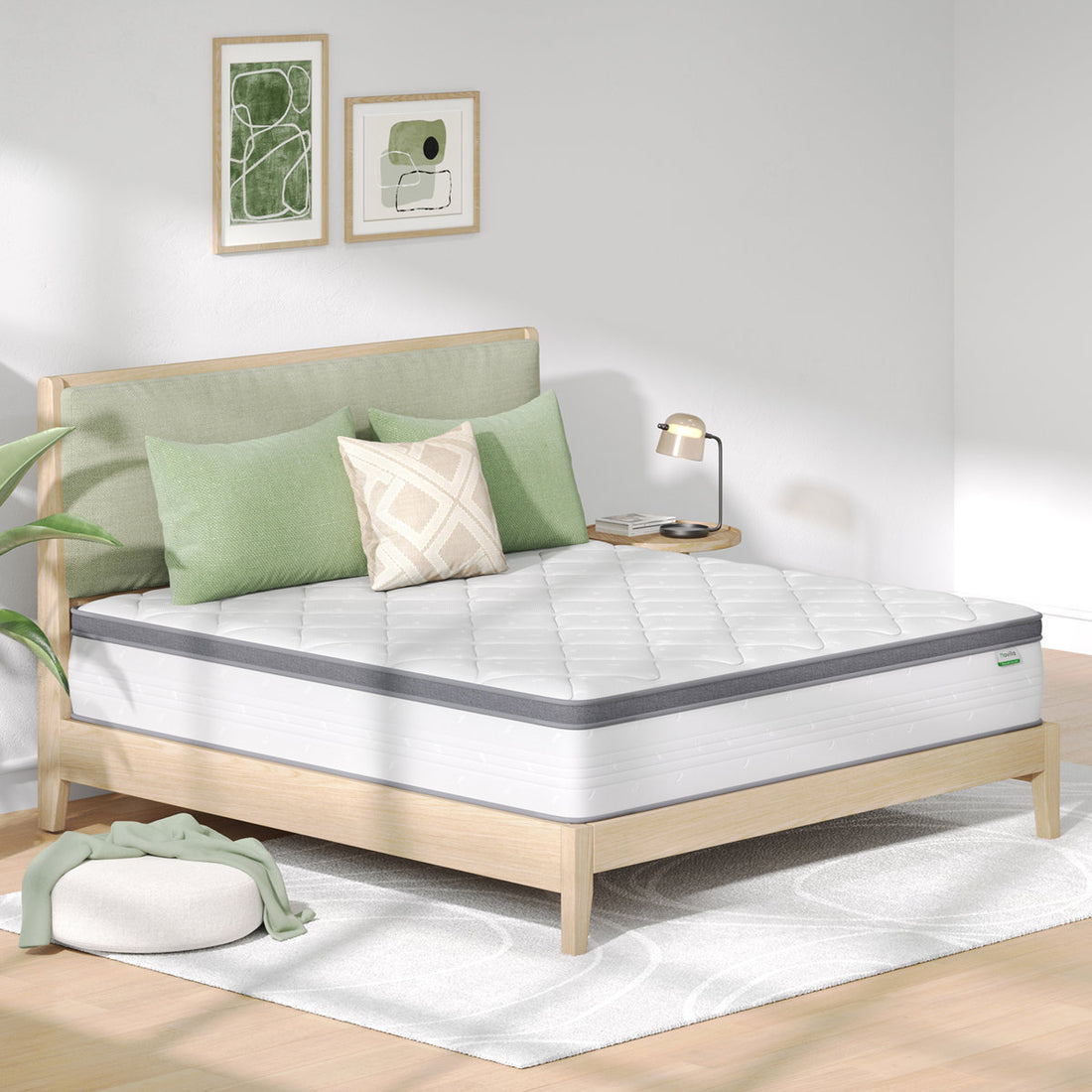 Novilla 3-Zone Design Medium Gel Memory Hybrid Mattress in a box