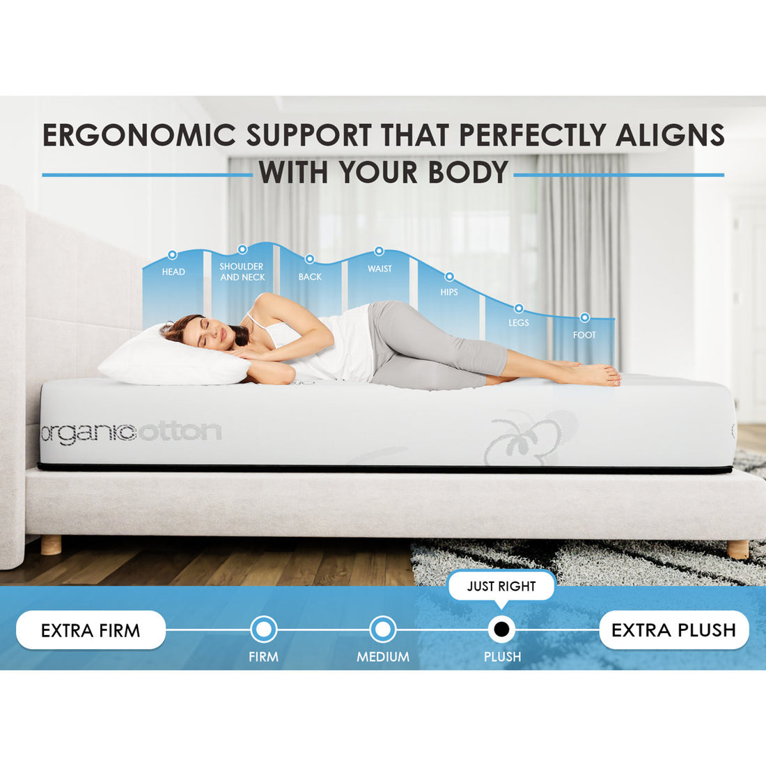 Orthopedic Mattress 8 Inch Plush Tight-Top Mattress