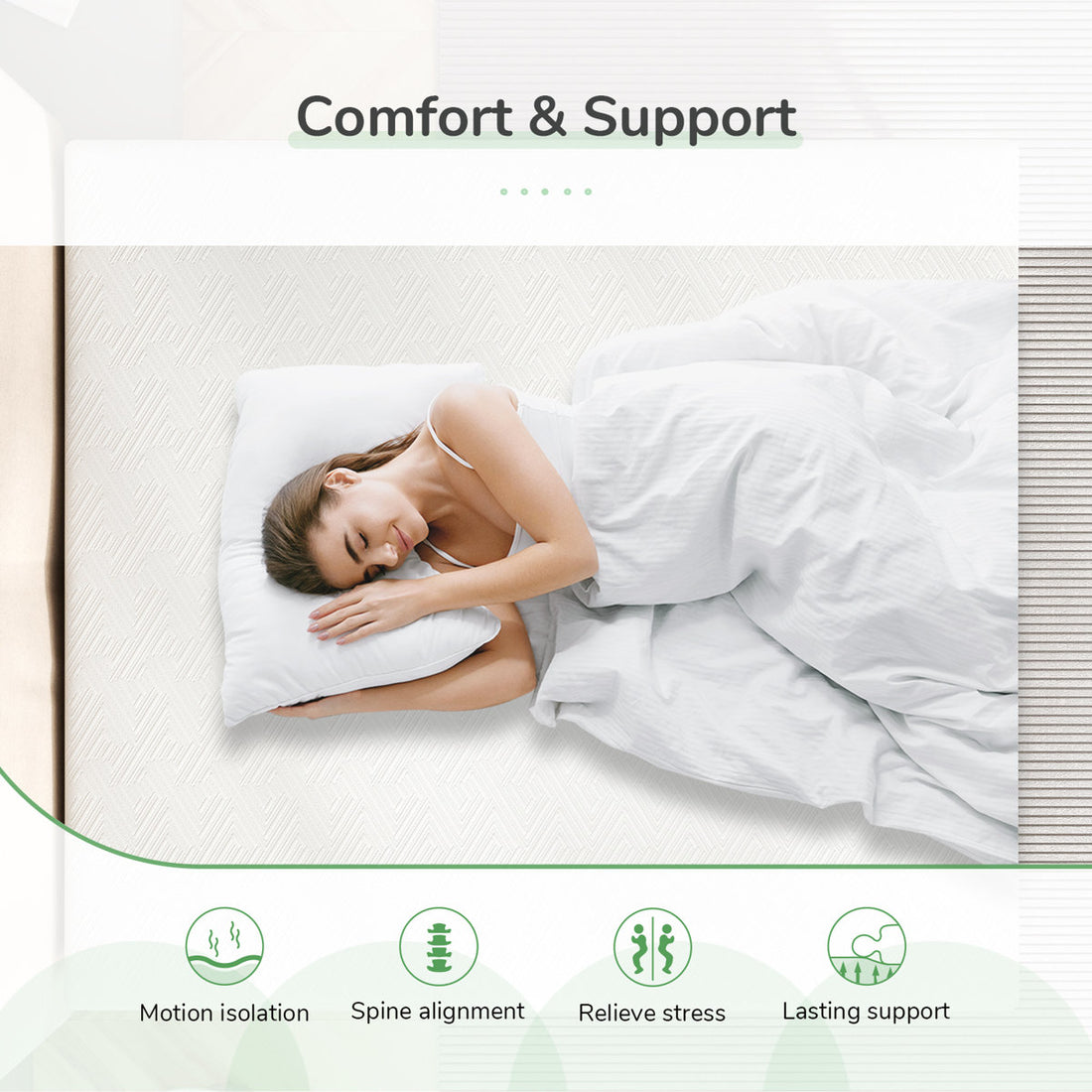 Pedra 10'' Medium Gel Memory Foam Mattress