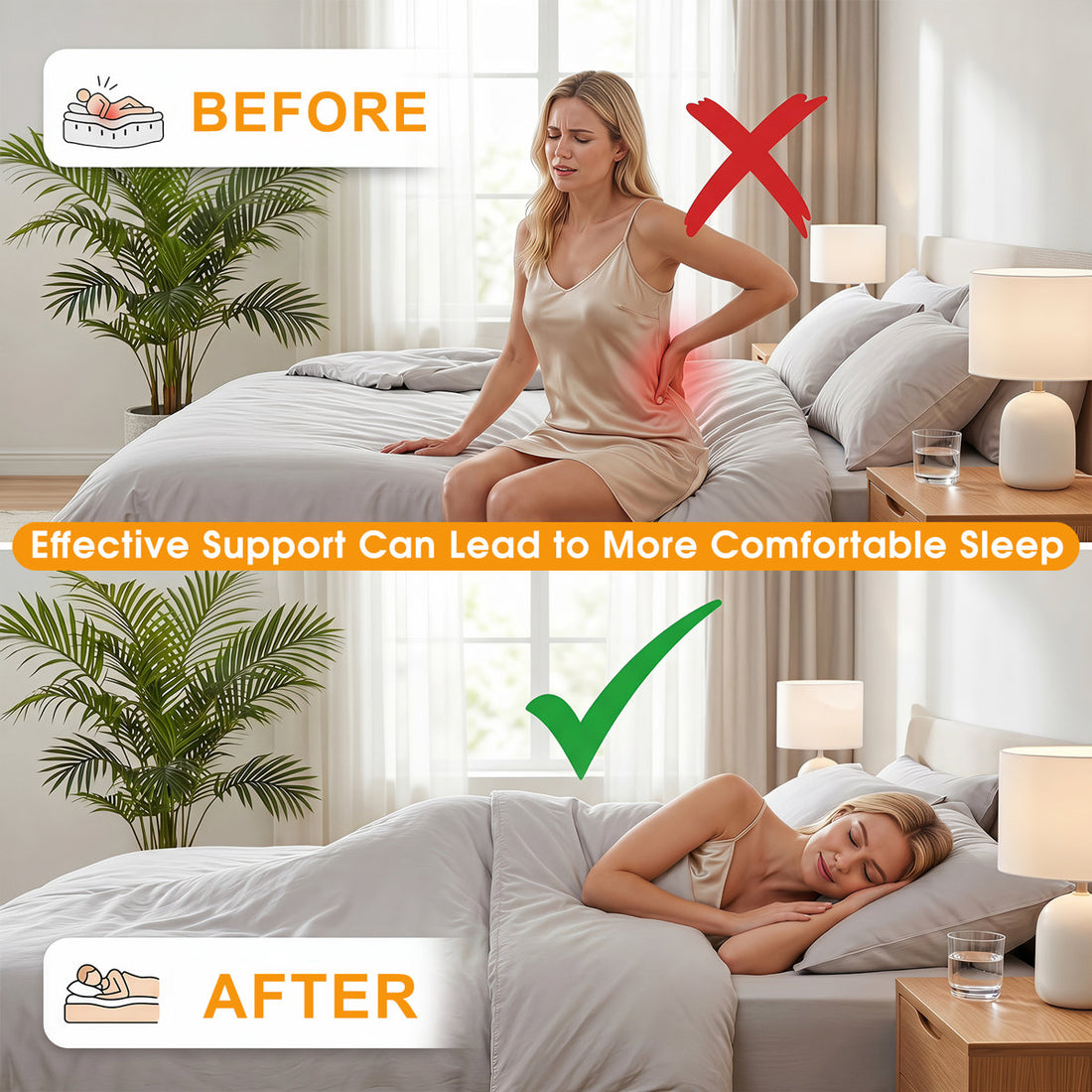 Queen Size Bunkie Board for Slatted Metal Frame,Sleeper Sofa Support Board to Stop Sagging Mattress,High-Quality Material Bed Boards,Anti-Slip and Moisture-Resistant