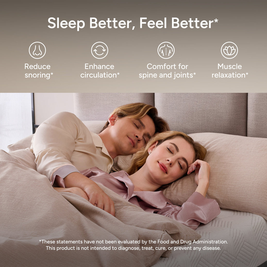 SF Elite Adjustable Bed With 12" Hybrid Mattress Included Massage, Usb, Underbed Light, Wireless Remote & App Control Zero Gravity Bed