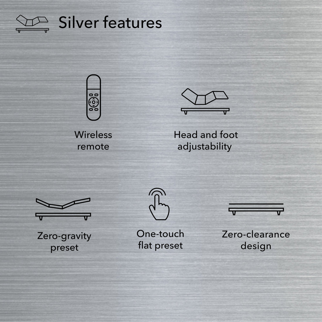 Serta Baselogic Silver Adjustable Base