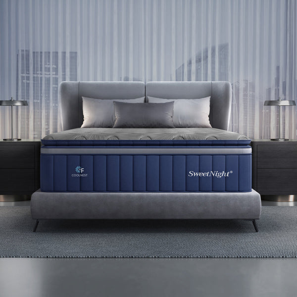 Sweetnight  14'' Cooling Hybrid Mattress with Memory Foam & Pillow Top