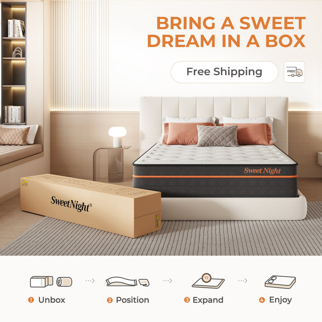 Sweetnight 16'' Gel Memory Foam Mattress