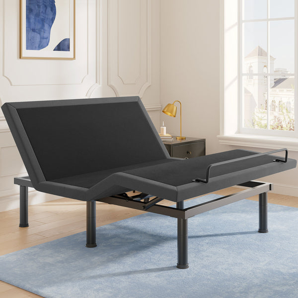 T450 Adjustable Bed Frame Full with Remote, Ergonomic Adjustable Base with Head & Foot Incline, Zero Gravity, Nightlight, Quiet Motor, and 3 Height-Adjustable Legs, Easy Assembly