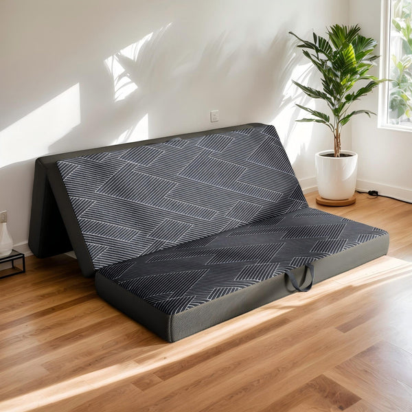 Tri-fold 6'' Memory Foam Mattress, Portable Folding Mattress with Washable Cover For Murphy Bed