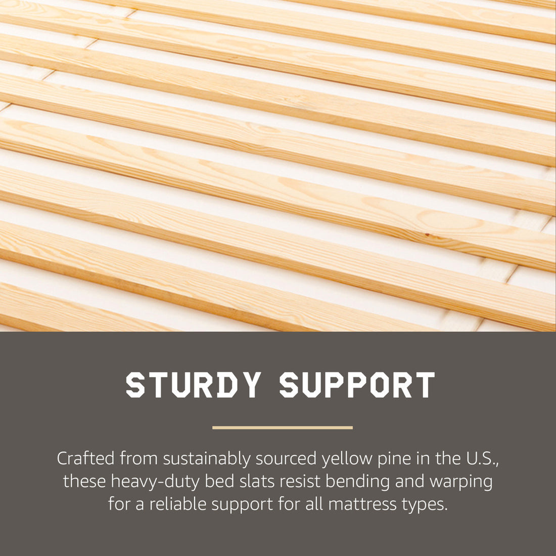 Xtreme Heavy-Duty Solid Bed Wood Slats-Durable Bed Slats for Mattress Support-Sturdy Bed Support Slats -Bunkie Board Replacement, Easy Assembly, No Box Spring Needed