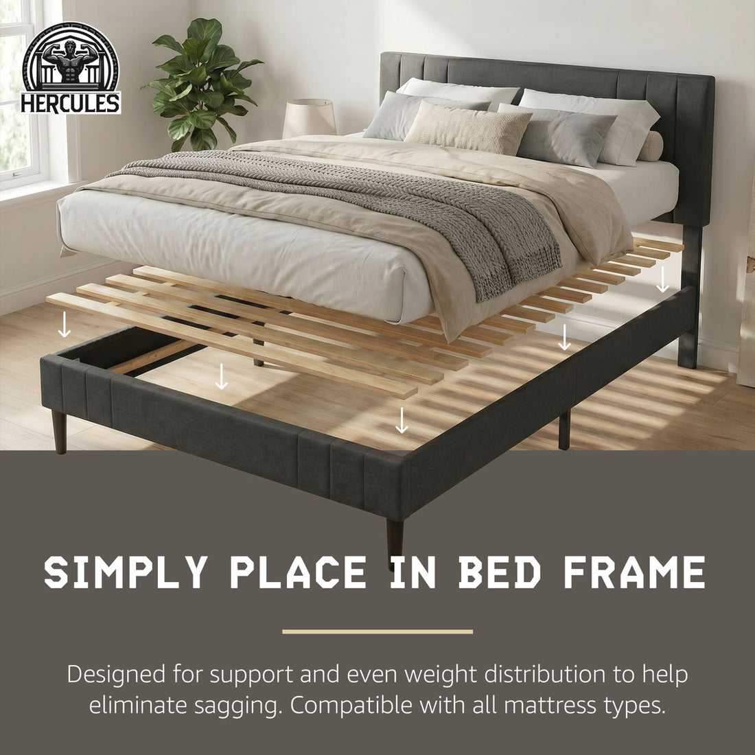Xtreme Heavy-Duty Solid Bed Wood Slats-Durable Bed Slats for Mattress Support-Sturdy Bed Support Slats -Bunkie Board Replacement, Easy Assembly, No Box Spring Needed