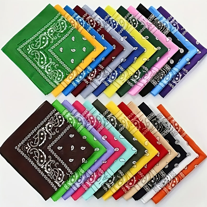 12pcs unisex square scarves pashmina print hip hop street