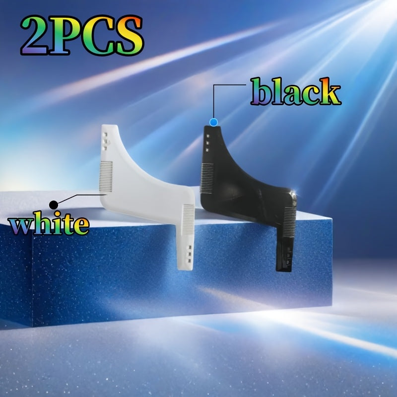 set 2 mens beard styling templates 2025 edition precise