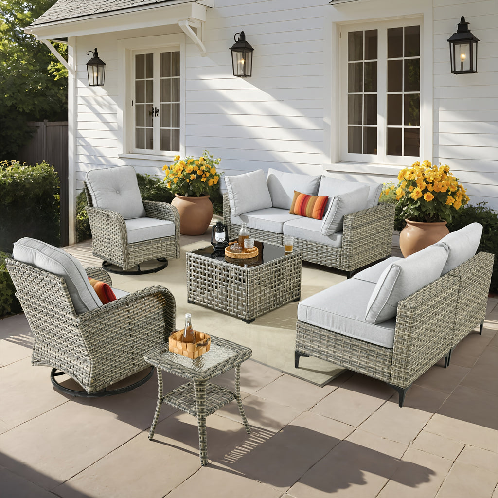 2 3 5 8 10pcs deep seat outdoor patio furniture set outside