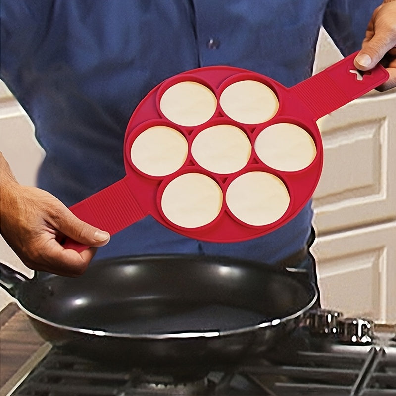 1pc silicone non stick pancake egg maker 4 cup round cooking
